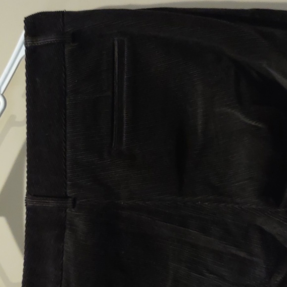 Elie Tahari Dark Chocolate Brown Corduroy Pants With Belt Loops, 8, Hip Hugger - Picture 5 of 8